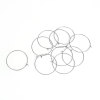 Picture of Stainless Steel Wine Glass Charm Hoops Round Silver Tone 35mm(1 3/8") Dia, 50 PCs