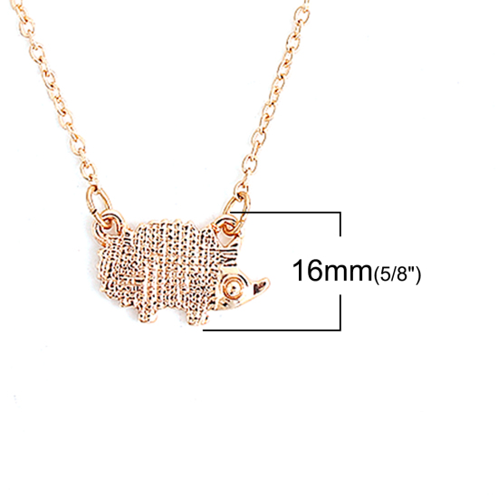 Picture of Necklace Gold Plated Hedgehog 45cm(17 6/8") long, 2 PCs