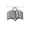 Picture of Zinc Based Alloy Charms Book Antique Silver Color Dot 12mm( 4/8") x 11mm( 3/8"), 50 PCs
