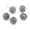 Picture of Zinc Based Alloy Spacer Beads Round Antique Silver Color About 14mm Dia, Hole: Approx 1.9mm, 3 PCs