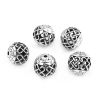 Picture of Zinc Based Alloy Spacer Beads Round Antique Silver Color About 14mm Dia, Hole: Approx 1.9mm, 3 PCs