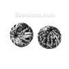 Picture of Iron Based Alloy Spacer Beads Round Antique Silver Color Filigree About 8mm Dia, Hole: Approx 0.8mm, 100 PCs