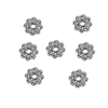 Picture of Zinc Based Alloy Spacer Beads Daisy Flower Silver Tone About 6mm Dia, Hole: Approx 1.2mm, 200 PCs