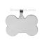 Picture of 304 Stainless Steel Blank Stamping Tags Pendants Bone Silver Tone One-sided Polishing 40mm x 35mm, 5 PCs