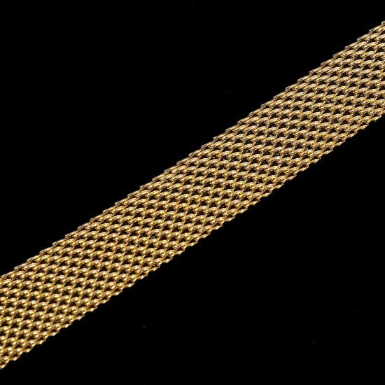 Bild von 304 Edelstahl Armband Vergoldet 23.5cm lang, 1 Strang