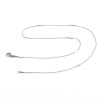 Picture of 304 Stainless Steel Snake Chain Necklace Silver Tone 46cm(18 1/8") long, Chain Size: 1.1mm, 1 Piece