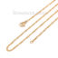 Picture of 1 Piece Vacuum Plating 304 Stainless Steel Braided Rope Chain Necklace For DIY Jewelry Making Gold Plated 50.5cm(19 7/8") long, Chain Size: 1.6mm