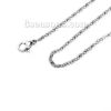 Picture of 304 Stainless Steel Scroll Chain Necklace Silver Tone 50cm(19 5/8") long, Chain Size: 5x1.8mm( 2/8" x 1/8"), 1 Piece