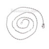 Picture of 304 Stainless Steel Scroll Chain Necklace Silver Tone 50cm(19 5/8") long, Chain Size: 5x1.8mm( 2/8" x 1/8"), 1 Piece
