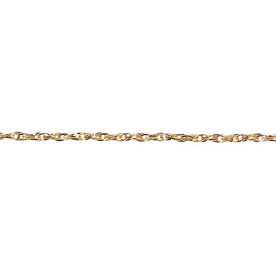 Immagine di 1 Pz Placcatura Sottovuoto 304 Acciaio Inossidabile Intrecciante Fiscale Collana Oro Placcato 50.5cm Lunghezza, Dimensione della Catena 1.5mm