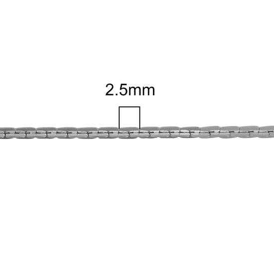 Picture of 304 Stainless Steel Link Cable Chain Necklace Silver Tone 51cm(20 1/8") long, Chain Size: 1.5mm, 1 Piece