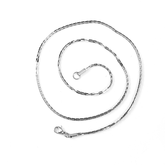 Picture of 304 Stainless Steel Link Cable Chain Necklace Silver Tone 51cm(20 1/8") long, Chain Size: 1.5mm, 1 Piece