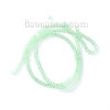 Picture of Glass Beads Round Light Green Faceted About 3mm Dia, Hole: Approx 0.7mm, 37cm long, 2 Strands (Approx 149 PCs/Strand)
