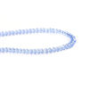Bild von Glas Perlen Rund Azurblau Facettiert ca. 3mm D., Loch: 0.7mm, 40.6cm lang, 2 Stränge (ca. 195 Stücke/Strang)