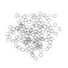 Picture of 304 Stainless Steel Double Split Jump Rings Findings Round Silver Tone 5mm Dia., 1000 PCs