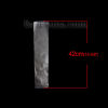 Bild von ABS Plastik Selbstklebender Beutel Rechteck Transparent (Nutzraum: 37.8cm x8.2cm) 42cm x 8.2cm, 100 Stück