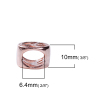 Picture of Zinc Based Alloy European Style Large Hole Charm Beads Peace Symbol Rose Gold About 10mm( 3/8") Dia, Hole: Approx 6.4mm x4.9mm, 50 PCs
