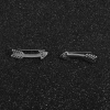 Picture of Ear Climbers/ Ear Crawlers Silver Tone Arrow 25mm(1") x 7mm( 2/8"), Post/ Wire Size: (21 gauge), 5 Pairs