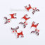 Picture of Three-ply Board Sewing Buttons Scrapbooking Two Hole Christmas Reindeer Brown Red 35mm(1 3/8") x 25mm(1"), 50 PCs