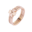 Picture of 304 Stainless Steel Unadjustable Rings Rose Gold Heart 17.5mm( 6/8")(US size 7), 1 Set (3 PCs/Set)