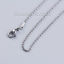 Image de Colliers en 316L Acier Inoxydable Chaîne Maille Bille Argent Mat 46.5cm Long, Taille de chaîne: 1.5mm, 3 Pièces