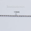 Picture of 316L Stainless Steel Ball Chain Necklace Silver Tone 46.5cm(18 2/8") long, Chain Size: 1.5mm, 3 PCs