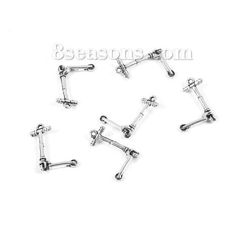 Imagen de Zamak Colgantes Charms Scooter Plata Antigua 23mm x 16mm, 20 Unidades