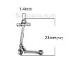 Picture of Zinc Based Alloy Charms Scooter Antique Silver Color 23mm( 7/8") x 16mm( 5/8"), 20 PCs