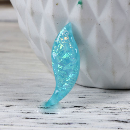 Picture of Resin AB Rainbow Color Aurora Borealis Charms Rhombus Coffee Golden 25mm(1") x 24mm(1"), 10 PCs