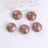 Picture of Acrylic Beads Round Light Coffee Marble Effect About 17mm Dia, Hole: Approx 2.4mm, 30 PCs