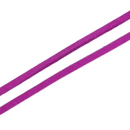 Picture of Faux Suede Velvet Jewelry Thread Cord Purple 2.5mm( 1/8"), 5 PCs (Approx 5 M/PCs)