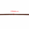 Imagen de Hilos Terciopelo de Café Ante 2.5mm Diámetro, 5 Unidades