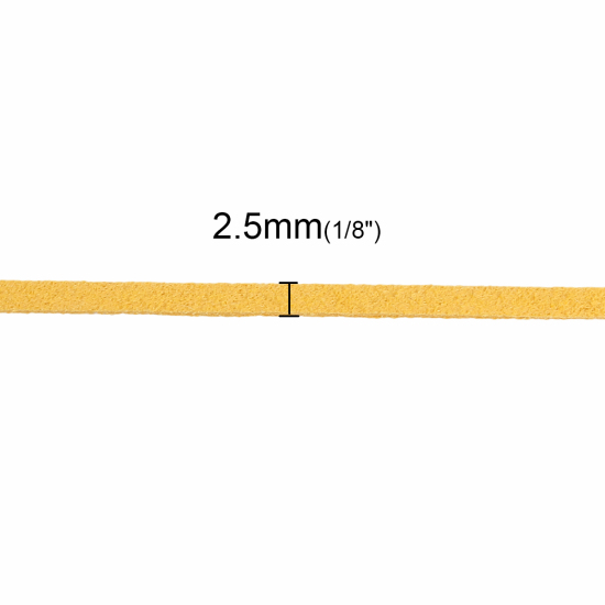 Image de Cordon/Fil en Velvet Orange Suédine 2.5mm, 5 Pcs (Env. 5 M/Pc)