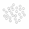 Picture of 30 PCs 5mm Dia., 1mm(18 gauge) Brass Closed Soldered Jump Rings Findings For Jewelry Making Silver Plated Round