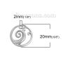Picture of Zinc Based Alloy Charms Wave Silver Tone 20mm( 6/8") Dia, 10 PCs