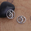 Picture of Zinc Based Alloy Charms Wave Silver Tone 20mm( 6/8") Dia, 10 PCs