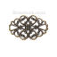 Bild von Zinklegierung Embellishments Cabochons Bronzefarbe Filigran Muster, 31mm x 20mm, 50 Stück