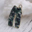Picture of Zinc Based Alloy Charms Trousers Gold Plated Army Green Enamel 23mm( 7/8") x 13mm( 4/8"), 10 PCs