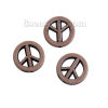 Picture of Acrylic Beads Peace Symbol Tawny About 17mm Dia, Hole: Approx 1.7mm, 100 PCs