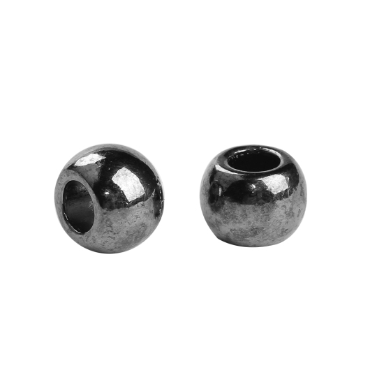 Immagine di Lega di Zinco Separatori Perline Tondo Bronzo Duro Circa 10mm Dia, Foro:Circa 4.4mm, 50 Pz