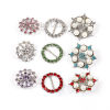 Picture of Zinc Based Alloy Slide Beads At Random Mixed Rhinestone About 3cm x2.5cm(1 1/8" x1") 2.2cm x2.2cm( 7/8" x 7/8") 2.2cm x2.1cm( 7/8" x 7/8"), Hole:Approx 15mm x 3mm 14.5mm x2.7mm 14mm x6.5mm, 1 Packet(3 PCs)