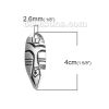 Picture of Zinc Based Alloy Boho Chic Pendants Face Antique Silver Color 40mm(1 5/8") x 15mm( 5/8"), 10 PCs
