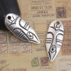 Picture of Zinc Based Alloy Boho Chic Pendants Face Antique Silver Color 40mm(1 5/8") x 15mm( 5/8"), 10 PCs