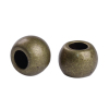 Picture of Zinc Based Alloy European Style Large Hole Charm Beads Round Antique Bronze About 10mm( 3/8") Dia, Hole: Approx 4.5mm, 50 PCs