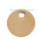 Image de Breloque en Acier Inoxydable Rond Pouvoir Graver sur Espace Blanc Doré 8mm Dia, 10 Pcs