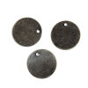 Picture of Iron Based Alloy Charms Round Disc Antique Bronze 8mm( 3/8") Dia, 300 PCs