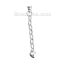Picture of Iron Based Alloy Extender Chain For Jewelry Necklace Bracelet Silver Plated 60mm(2 3/8") long, 10 PCs