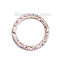Imagen de Latón Martillado Colgantes Charms Anillo Oro Rosa 11mm Dia, 5 Unidades