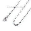 Picture of 304 Stainless Steel Carambola Chain Necklace Silver Tone 50cm(19 5/8") long, Chain Size: 5x2.3mm( 2/8" x 1/8"), 1 Piece