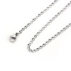 Picture of 304 Stainless Steel Lips Chain Necklace Silver Tone 51cm(20 1/8") long, Chain Size: 5x2.6mm( 2/8" x 1/8"), 1 Piece